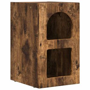 vidaXL Table de chevet ELST Ch&ecirc;ne fum&eacute; 29,5 x 33,5 x 50 cm