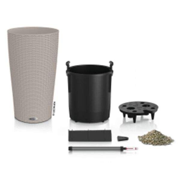 LECHUZA Jardini&egrave;re CILINDRO Cottage 23 ALL-IN-ONE diam&egrave;tre 23 cm