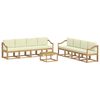 vidaXL Ensemble de canap&eacute;s d'ext&eacute;rieur 9 pcs Blanc et cr&egrave;me