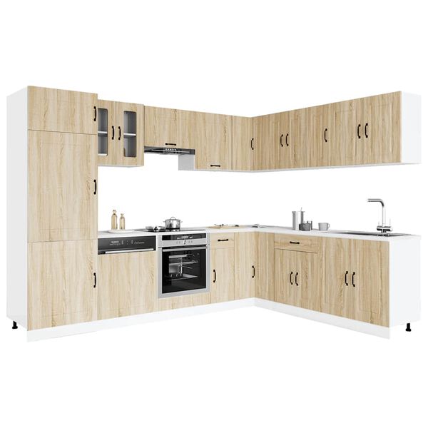 vidaXL Ensemble d'armoires de cuisine 14 pcs Kalmar bois d'ing&eacute;nierie