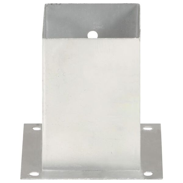 vidaXL Ancres de poteau 4 pcs M&eacute;tal galvanis&eacute; 101 mm