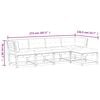 vidaXL Salon de jardin 5 pcs avec coussins cire marron bois pin massif