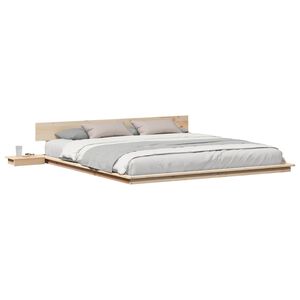 vidaXL Cadre de lit Marron 200 x 200 cm bois