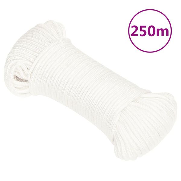 vidaXL Corde de bateau Blanc complet 5 mm 250 m Polypropyl&egrave;ne
