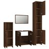 vidaXL Ensemble de meubles de salle de bain 4 pcs Ch&ecirc;ne marron