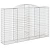 vidaXL Paniers &agrave; gabions arqu&eacute;s 13 pcs 300x50x180/200 cm fer galvanis&eacute;
