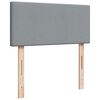 vidaXL Sommier &agrave; lattes de lit avec matelas Gris clair 100x200cm Tissu