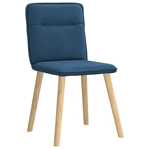 vidaXL Chaises &agrave; manger lot de 4 bleu tissu