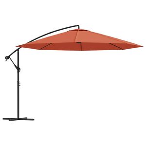 vidaXL Parasol de jardin en porte-&agrave;-faux et poteau en acier
