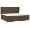 vidaXL Sommier &agrave; lattes de lit avec matelas Marron fonc&eacute; 200x200 cm