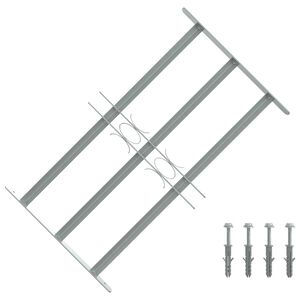 vidaXL Grille r&eacute;glable de s&eacute;curit&eacute; de fen&ecirc;tres et 3 barres 500-650 mm