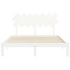 vidaXL Cadre de lit sans matelas blanc 140x190 cm bois de pin massif