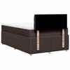 vidaXL Sommier &agrave; lattes de lit et matelas marron fonc&eacute; 120x190cm tissu