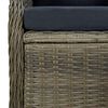 vidaXL Chaise inclinable de jardin avec coussins R&eacute;sine tress&eacute;e Marron
