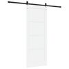 vidaXL Porte coulissante Blanc 83 x 211 cm Pin massif