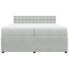 vidaXL Sommier &agrave; lattes de lit et matelas Gris clair 200x200cm Velours