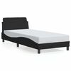 vidaXL Cadre de lit Dover noir 90x190 cm en tissu