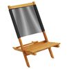 vidaXL Chaises de jardin lot de 2 noir bois d'acacia et polypropyl&egrave;ne