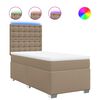 vidaXL Sommier &agrave; lattes de lit avec matelas Cappuccino 100x200 cm