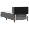 vidaXL Lit &agrave; ressorts avec matelas Gris fonc&eacute; 80 x 200 cm tissu