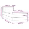 vidaXL Sommier &agrave; lattes de lit et matelas gris clair 80x220 cm velours