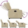 vidaXL Fauteuil inclinable &eacute;lectrique cr&egrave;me tissu