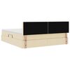 vidaXL Lit avec rangement et matelas avec matelas Cr&egrave;me 180 x 200 cm