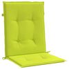 vidaXL Coussins de chaise de jardin &agrave; dossier bas lot de 4 vert vif