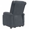 vidaXL Fauteuil de massage Gris foncé Velours