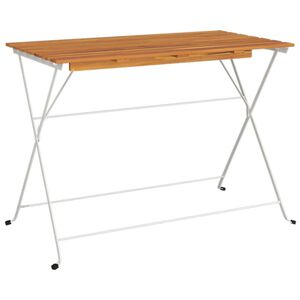 vidaXL Table de bistro pliante 100x54x71cm Bois acacia solide et acier
