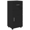 vidaXL Ensemble de mobilier de salle de bain avec tiroir TULUM Noir