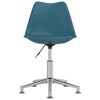vidaXL Chaises &agrave; manger pivotantes lot de 2 Turquoise similicuir