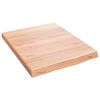 vidaXL Comptoir de salle de bain marron 40x50x(2-4) cm bois trait&eacute;