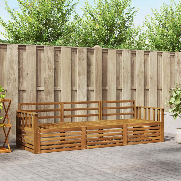 vidaXL Ensemble de canap&eacute;s d'ext&eacute;rieur 3 pcs Naturel