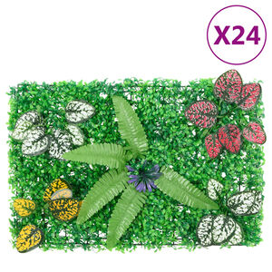 &nbsp;vidaXL Cl&ocirc;ture &agrave; plantes artificielles 24 pcs vert 40x60 cm