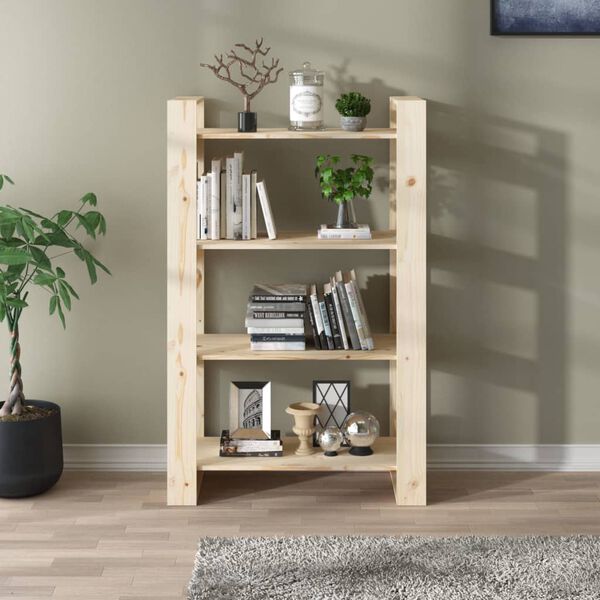 vidaXL Biblioth&egrave;que/S&eacute;parateur de pi&egrave;ce 80x35x125 cm Pin massif