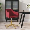 vidaXL Chaise pivotante de bureau Rouge bordeaux Velours
