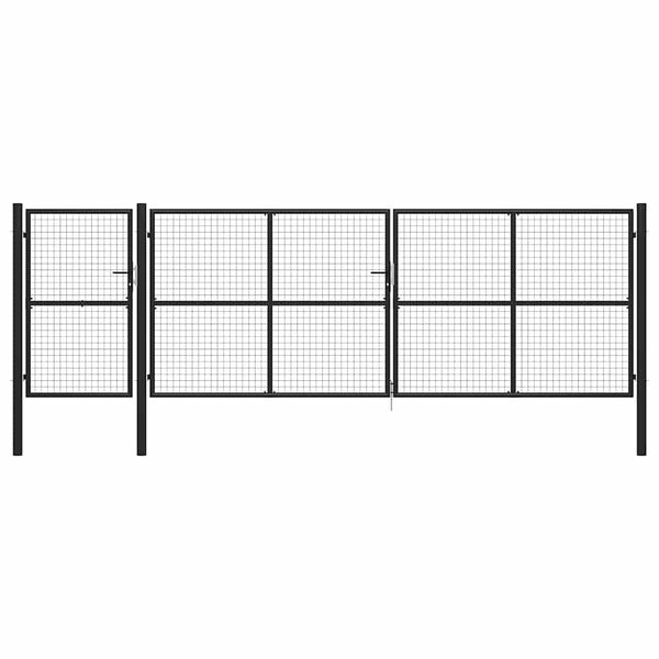 vidaXL Portail de jardin Acier 500 x 150 cm Anthracite