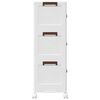 vidaXL Bo&icirc;te de rangement empilable avec roues &agrave; 3 niveaux 28 L
