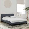 vidaXL Cadre de lit Dover gris fonc&eacute; 140x190 cm velours