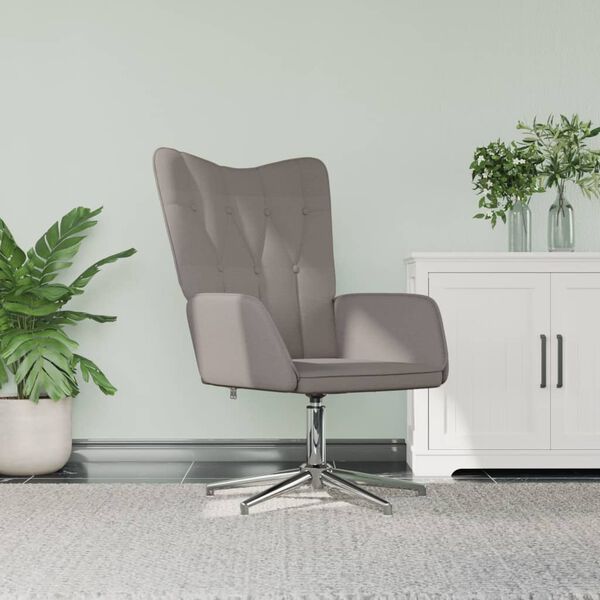 vidaXL Chaise de relaxation Taupe Tissu