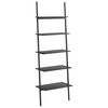 vidaXL &Eacute;tag&egrave;re inclin&eacute;e &agrave; 5 niveaux Noir 64x34x185,5 cm