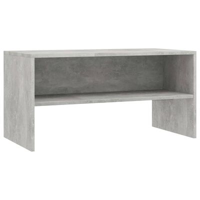 vidaXL Meuble TV Gris béton 80x40x40 cm Bois d'ingénierie