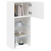 vidaXL Meuble TV avec lumi&egrave;res LED blanc 40,5x30x90 cm