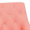 vidaXL Chaises &agrave; manger pivotantes lot de 4 Rose Velours
