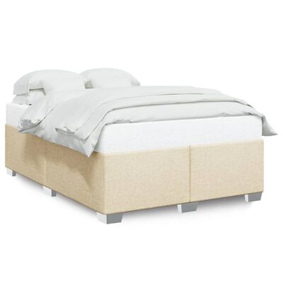 vidaXL Cadre de lit sans matelas crème 160x200 cm tissu