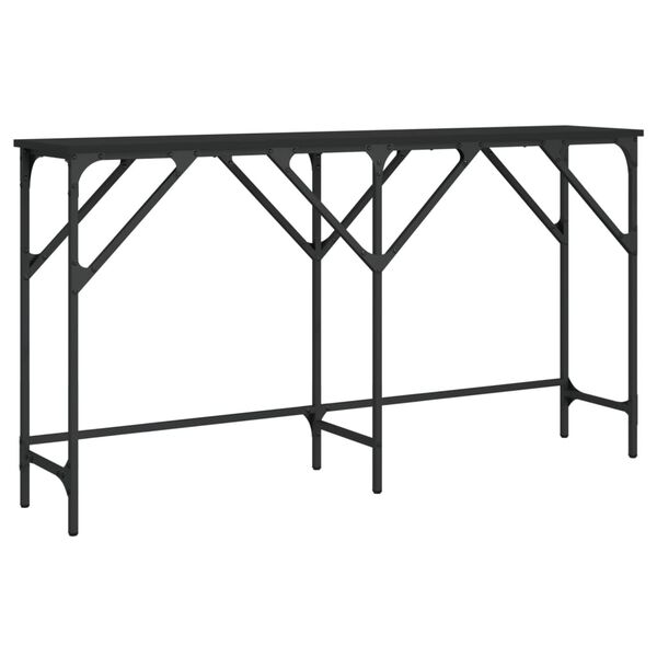vidaXL Table console noir 140x29x75 cm bois d'ingénierie