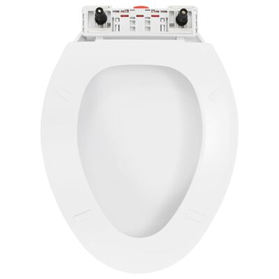 vidaXL Abattant WC à fermeture en douceur Libération rapide Blanc