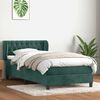 vidaXL Sommier &agrave; lattes de lit et matelas vert fonc&eacute; 80x220 cm velours