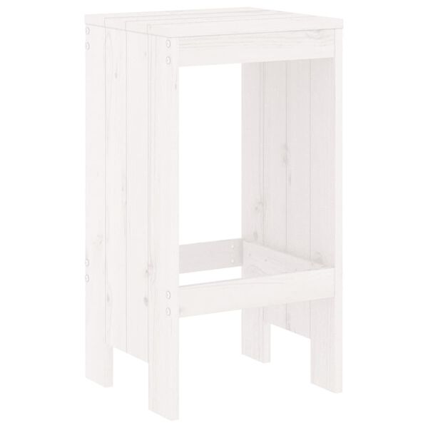 vidaXL Ensemble de bar de jardin 5 pcs blanc bois massif de pin
